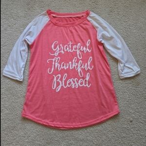 Pink and White Raglan Shirt